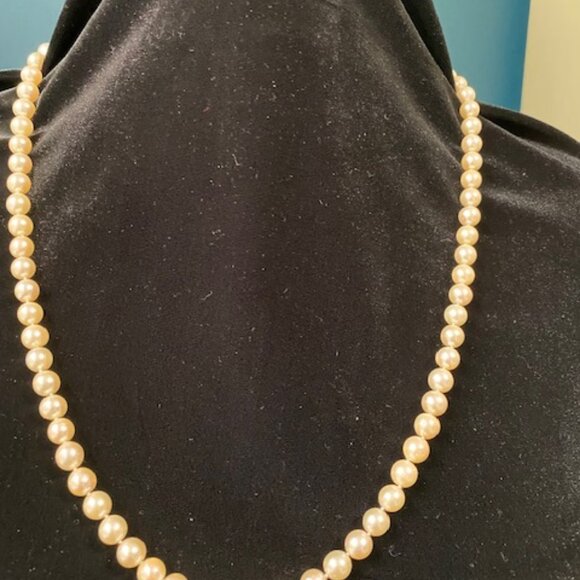 30" ENDLESS STRAND OF 77 NEAR ROUND NATURAL FRESH WATER PEARLS - APPRAISAL - Picture 1 of 4